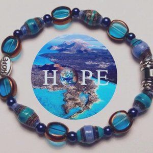 HOPE for the Planet Handcrafted Paper Bead Bracelet